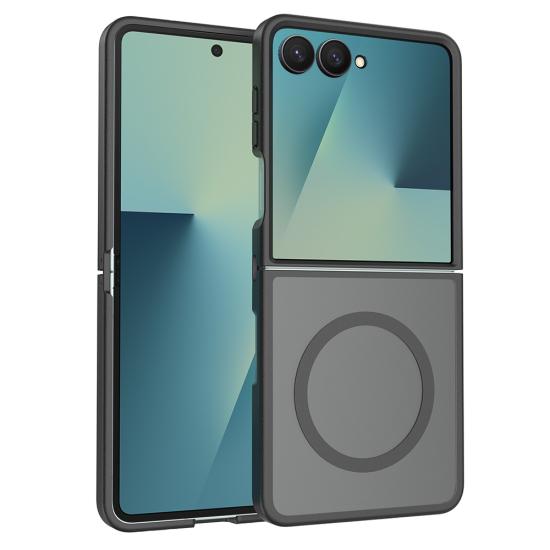 Galaxy Uyumlu Z Flip 7 Kılıf M-Safe Şarj Özellikli Kamera Korumalı Zore Lunex Kapak