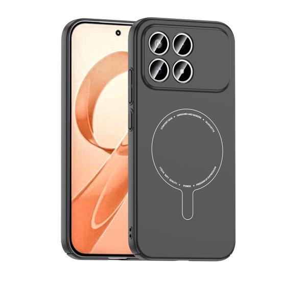 Xiaomi Uyumlu Poco F8 Pro Kılıf M-Safe Şarj Özellikli Kamera Korumalı Zore Elio Sert PC Kapak