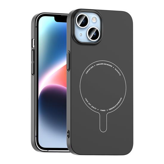 iPhone Uyumlu 14 Kılıf M-Safe Şarj Özellikli Kamera Korumalı Zore Elio Sert PC Kapak
