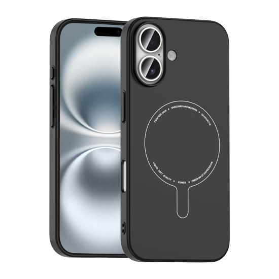 iPhone Uyumlu 17 Kılıf M-Safe Şarj Özellikli Kamera Korumalı Zore Elio Sert PC Kapak