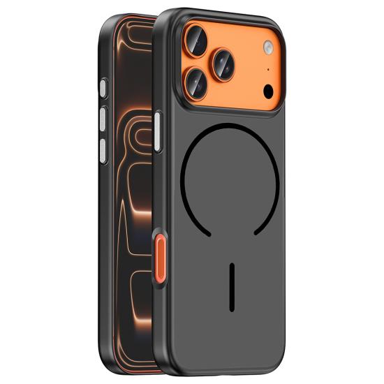 iPhone Uyumlu 18 Pro Kılıf M-Safe Şarj Özellikli Zore Lora PC Kapak