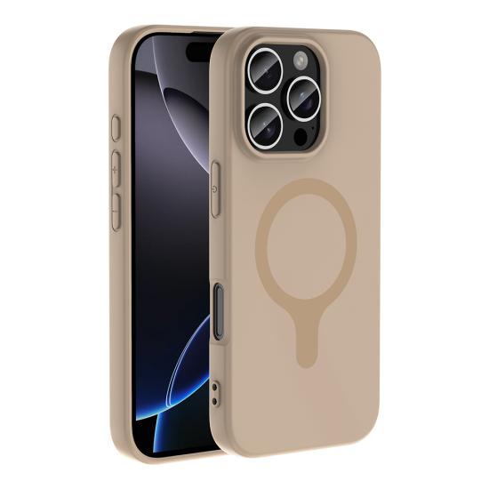 iPhone Uyumlu 16 Pro Kılıf M-Safe Şarj Özellikli Zore Aris Silikon Kapak