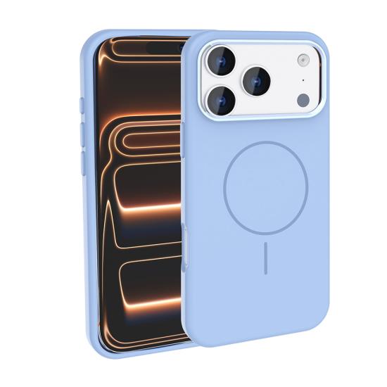 iPhone Uyumlu 18 Pro Max Kılıf M-Safe Şarj Özellikli Metal Kamera Çerçeveli Zore Edi Silikon Kapak