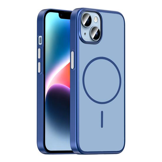 iPhone Uyumlu 14 Kılıf M-Safe Şarj Özellikli Zore Lora PC Kapak