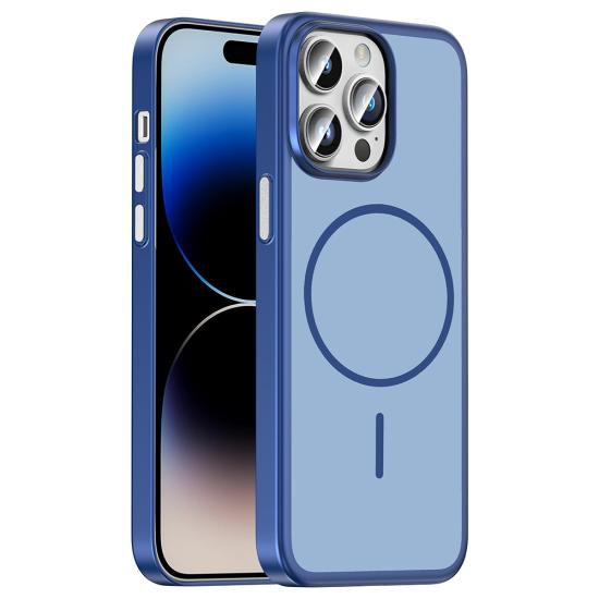 iPhone Uyumlu 14 Pro Max Kılıf M-Safe Şarj Özellikli Zore Lora PC Kapak