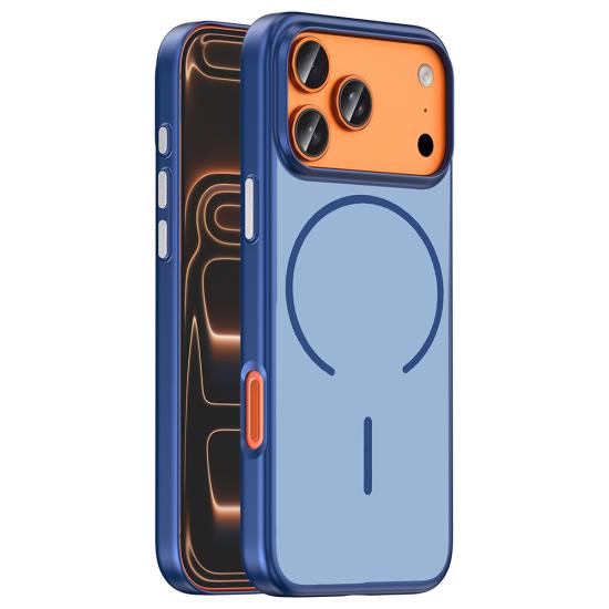 iPhone Uyumlu 17 Pro Max Kılıf M-Safe Şarj Özellikli Zore Lora PC Kapak