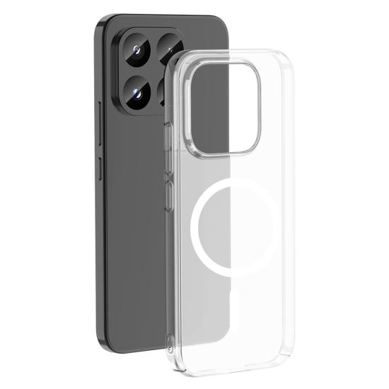 Xiaomi Uyumlu 17T Pro Kamera Korumalı M-Safe Şarj Özellikli Şeffaf Zore London Sert PC Kapak