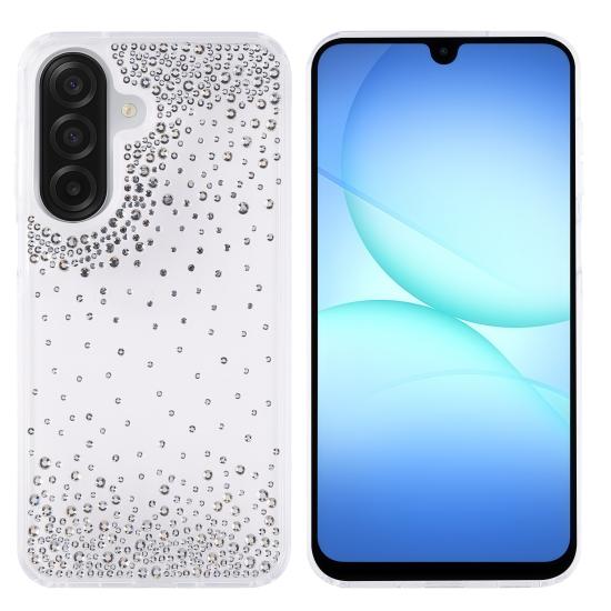 Galaxy Uyumlu A26 Kılıf Airbag Tasarımlı Damla Taşlı Şeffaf Zore Pera Silikon Kapak