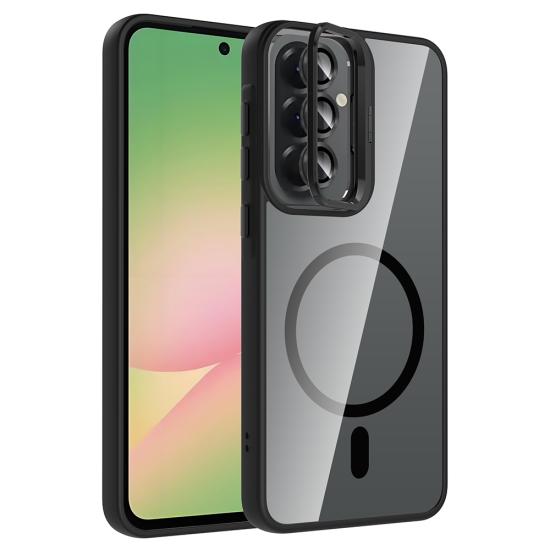 Galaxy Uyumlu A57 Kılıf Standlı ve Kamera Lens Hediyeli Zore Etro Kapak