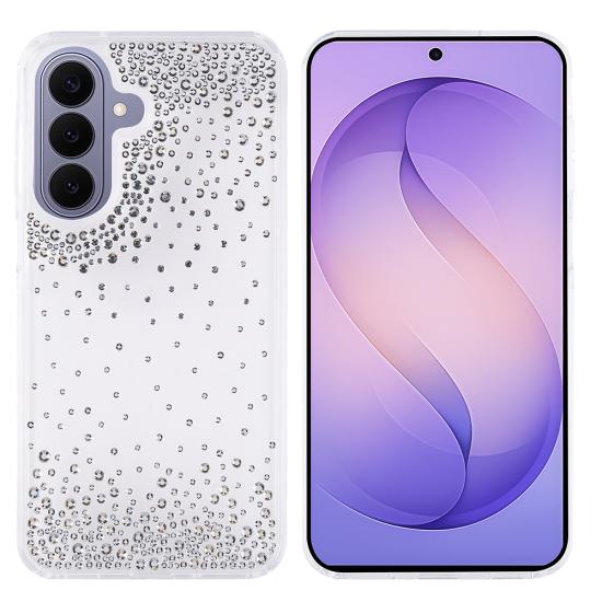 Galaxy Uyumlu S26 Plus Kılıf Airbag Tasarımlı Damla Taşlı Şeffaf Zore Pera Silikon Kapak