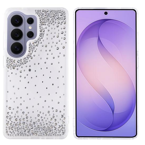 Galaxy Uyumlu S26 Ultra Kılıf Airbag Tasarımlı Damla Taşlı Şeffaf Zore Pera Silikon Kapak