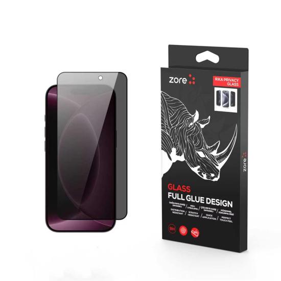 iPhone Uyumlu 18 Pro Max Zore Rika Premium Hayalet Temperli Cam Ekran Koruyucu