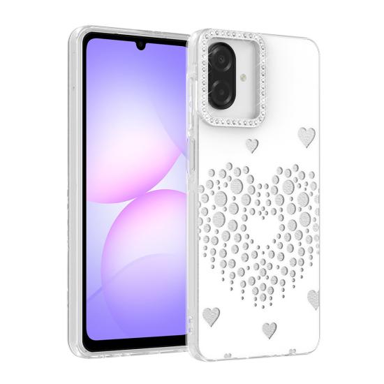 Galaxy Uyumlu A07 Kılıf Damla Taşlı Zore Rivas Sert PC Kapak