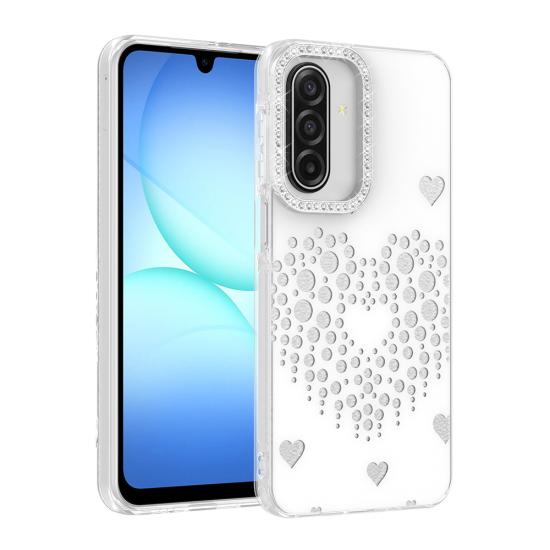 Galaxy Uyumlu A17 Kılıf Damla Taşlı Zore Rivas Sert PC Kapak