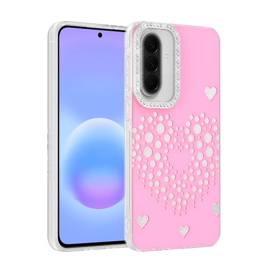 Galaxy Uyumlu S25 FE Kılıf Damla Taşlı Zore Rivas Sert PC Kapak