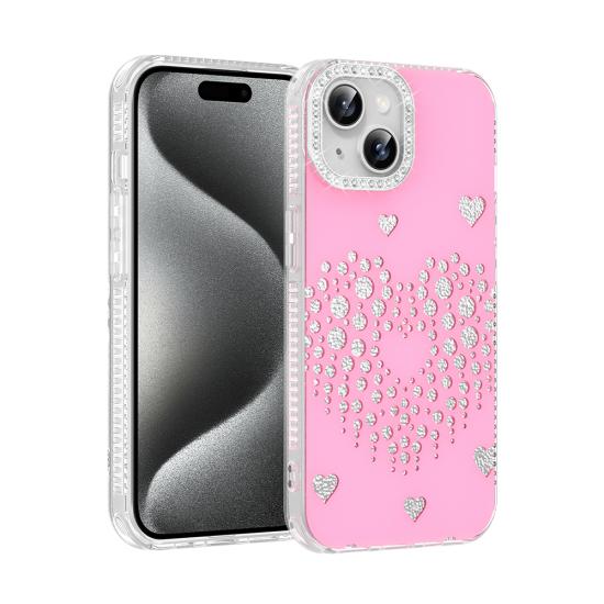 iPhone Uyumlu 14 Kılıf Damla Taşlı Zore Rivas Sert PC Kapak