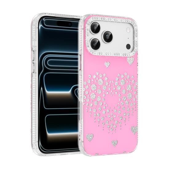 iPhone Uyumlu 18 Pro Max Kılıf Damla Taşlı Zore Rivas Sert PC Kapak