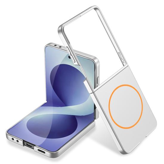 Galaxy Uyumlu Z Flip 8 Kılıf Wireless Şarj Özellikli Zore Kıpta M-safe Kapak