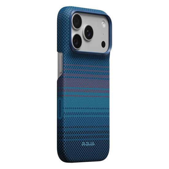 iPhone Uyumlu 18 Pro Kılıf M-safe Şarj Özellikli Aramid Karbon Fiber Pitaka Moonrise 2.0 Nights Serisi Kapak