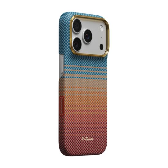 iPhone Uyumlu 18 Pro Kılıf M-safe Şarj Özellikli Aramid Fiber Pitaka Sunset 2.0 California Dream Serisi Kapak