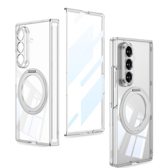 Galaxy Uyumlu Z Fold 8 Ultra M-safe Şarj Özellikli Zore Kıpta KPT-02 Standlı Kapak