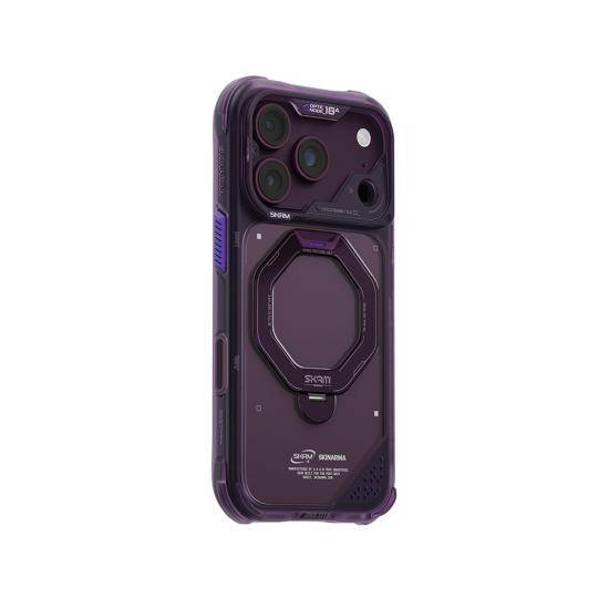 iPhone Uyumlu 18 Pro Max Kılıf M-safe Şarj Özellikli Standlı Skinarma Saturn Kapak
