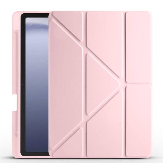 Galaxy Uyumlu Tab A11 Kılıf Zore Tri Folding Kalem Bölmeli Standlı Kılıf