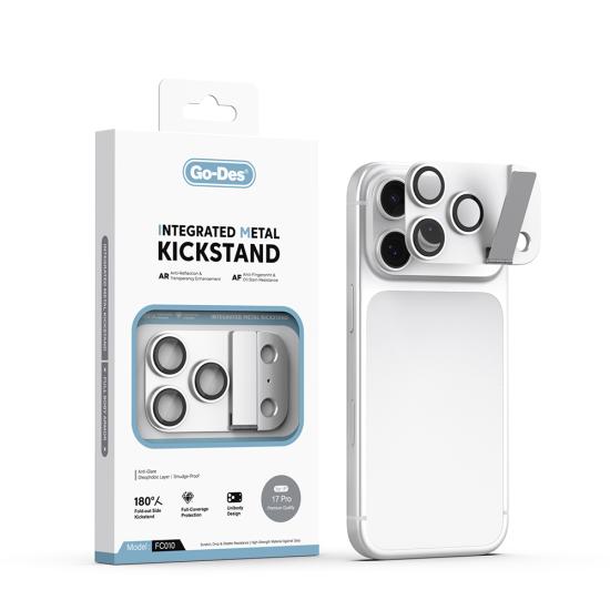iPhone Uyumlu 17 Pro Go Des CL-23 Anti Reflective Standlı Kamera Lens Koruyucu