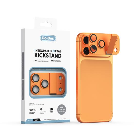 iPhone Uyumlu 17 Pro Max Go Des CL-23 Anti Reflective Standlı Kamera Lens Koruyucu