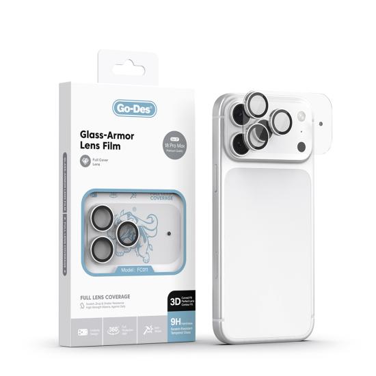 iPhone Uyumlu 18 Pro Max Go Des FC011 Glass Armor Serisi Kamera Lens Koruyucu