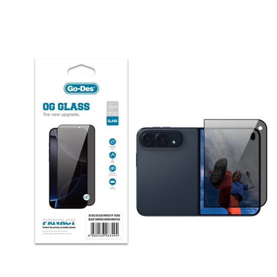 iPhone Uyumlu Duo Go Des OG Glass Hayalet Antistatik Temperli Cam Ekran Koruyucu