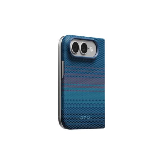 iPhone Uyumlu Duo Kılıf M-safe Şarj Özellikli Aramid Karbon Fiber Pitaka Moonrise 2.0 Nights Serisi Kapak