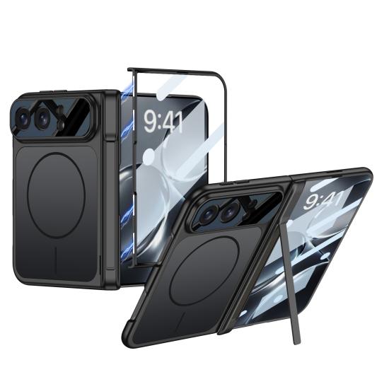 iPhone Uyumlu Duo Kılıf M-safe Şarj Özellikli Zore Kıpta KPT-18 Dikey Standlı Kapak