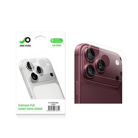 iPhone Uyumlu 18 Pro Max Zore LS-C08 Tam Kaplayan Mat Kamera Lens Koruyucu 10’lu Paket