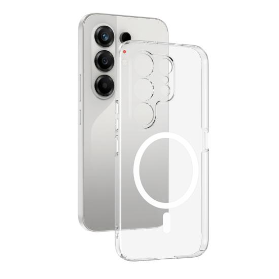 Tecno Camon 50 Kamera Korumalı M-Safe Şarj Özellikli Şeffaf Zore London Sert PC Kapak
