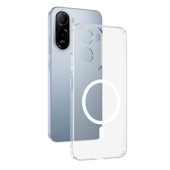 Xiaomi Uyumlu Redmi A7 Pro Kamera Korumalı M-Safe Şarj Özellikli Şeffaf Zore London Sert PC Kapak