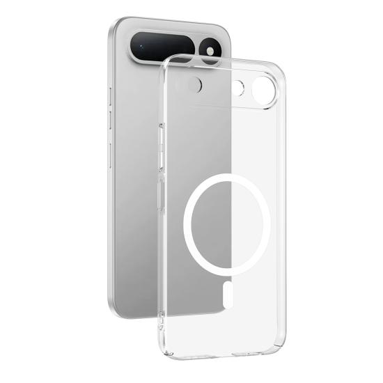 Tecno Spark 50 5G Kamera Korumalı M-Safe Şarj Özellikli Şeffaf Zore London Sert PC Kapak