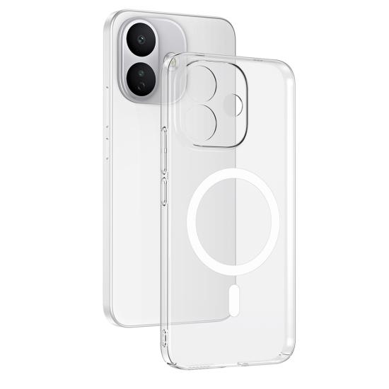 Xiaomi Uyumlu Redmi Note 17 Pro Kamera Korumalı M-Safe Şarj Özellikli Şeffaf Zore London Sert PC Kapak