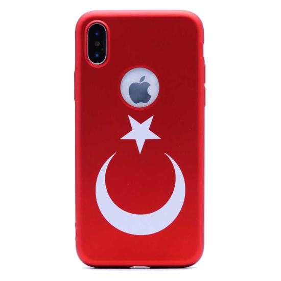 iPhone Uyumlu X Kılıf Zore Bayrak Silikon