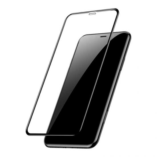 iPhone Uyumlu XS Max 6.5 Zore Kenarları Kırılmaya Dayanıklı Cam Ekran Koruyucu