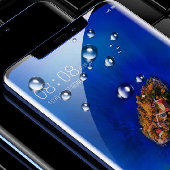 Huawei Uyumlu Mate 20 Lite Zore Kenarları Kırılmaya Dayanıklı Cam Ekran Koruyucu