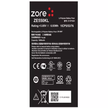 Asus Zenfone 2 Laser ZE550KL Zore A Kalite Uyumlu Batarya